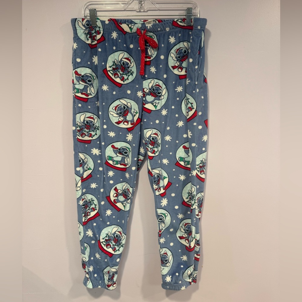 Disney Stitch Snowglobe jogger fleece pajama pants